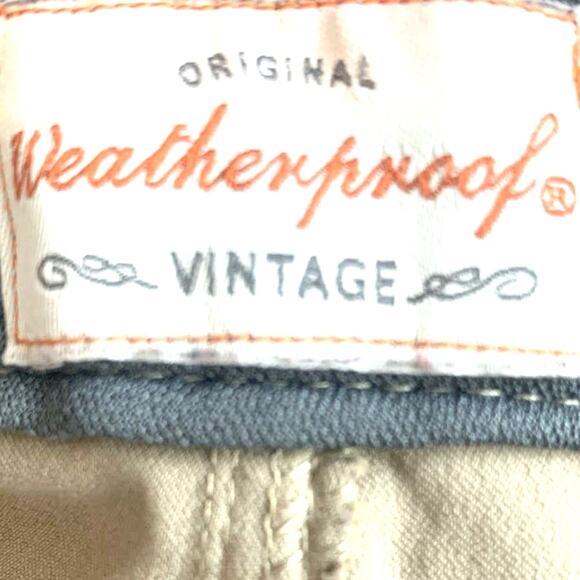 Original Vintage Weatherproof Cargo Pants 40/30 Mens Tan Nylon Outdoor Hiking - Picture 3 of 10